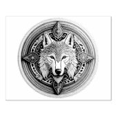 Wolf Mandala Rubberstempel (Afrduk)