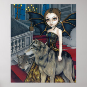 Wolf Manor gothic vampire fee Art Print