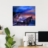 Wolf Mates Art Poster/Print Poster (Thuiskantoor)