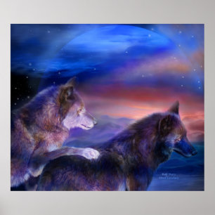 Wolf Mates Poster d'art/Imprimer
