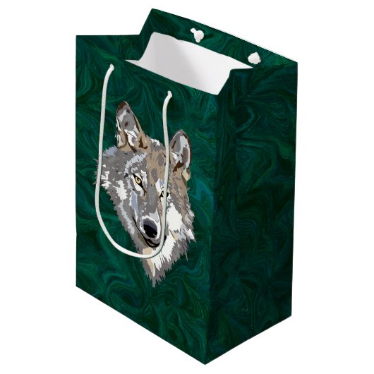 wolf medium cadeauzakje (Voorkant Gekanteld)