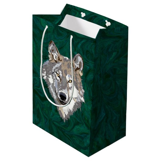 wolf medium cadeauzakje (Achterkant Gekanteld)