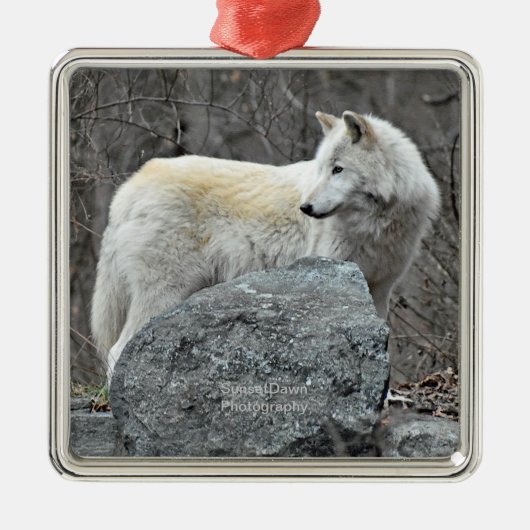 Wolf Metalen Ornament (Voorkant)