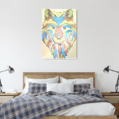 Wolf métallique original sur toile (Insitu(Chambre))