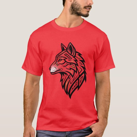 wolf minimalist T-Shirt (Devant)