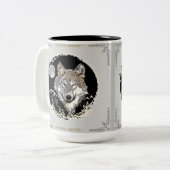 Wolf Mok Gray en Zwarte Mok (Voorkant links)