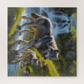 Wolf Mom and Pup Legpuzzel (Horizontaal)