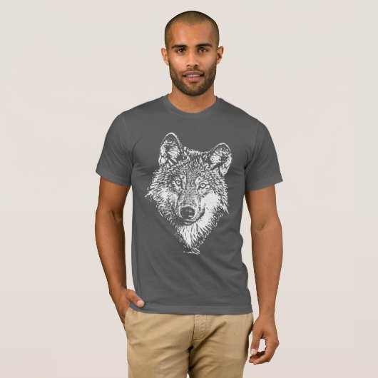 Wolf Monochrome T-shirt (Voorkant volledig)