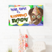 Wolf Monster Birthday Party Banner (Insitu)