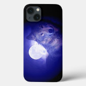 Wolf, Moon en Blue Night Case-Mate iPhone Case (Achterkant)
