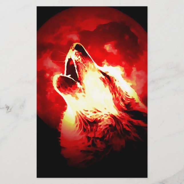 Wolf, Moon en Red Sky (Voorkant)