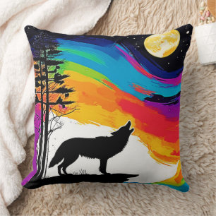 Wolf Moon Howl Art Kussen