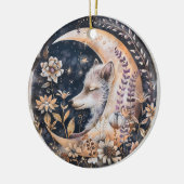 Wolf Moon Keramisch Ornament (Links)