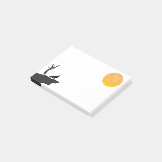 Wolf Moon Kokopelli Post-it Notes (Schuin)