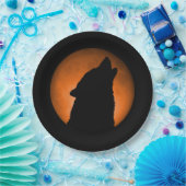 Wolf Moon Papieren Bordje (Feest)