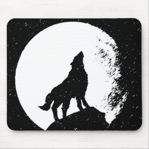 Wolf & Moon Silhoutte Muismat
