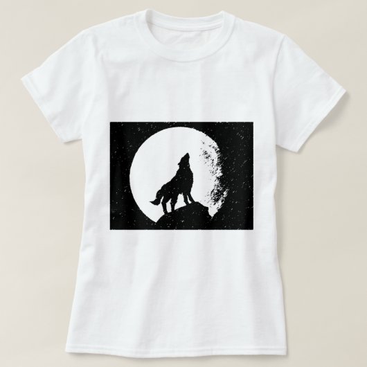 Wolf & Moon Silhoutte T-shirt (Design voorkant)