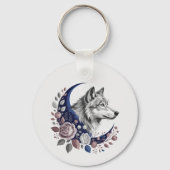 Wolf & Moon Sleutelhanger (Voorkant)