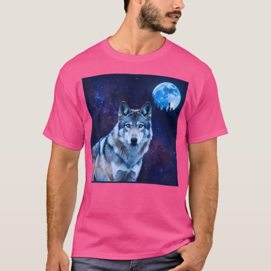 Wolf Moon Timber Wolf T-shirt (Voorkant)