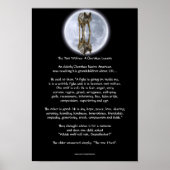 Wolf & Moon Two WOLES CHEROKEE TALE Poster d'art (Devant)