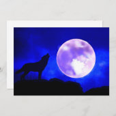 Wolf & Moon uitnodiging (Voorkant / Achterkant)