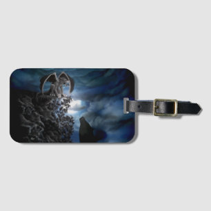 Wolf Moon - Wolf met Golem Bagagelabel