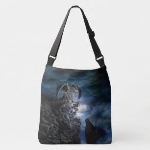 Wolf Moon - Wolf met Golem Crossbody Tas