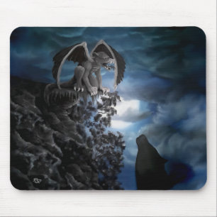 Wolf moon - Wolf met Golem Muismat