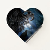 Wolf Moon - Wolf met Golem Notitieboek (Achterkant)