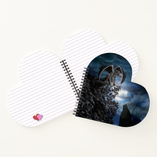 Wolf Moon - Wolf met Golem Notitieboek (Binnen)