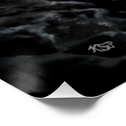 Wolf Moon - Wolf met Golem Perfect Poster (Hoek)