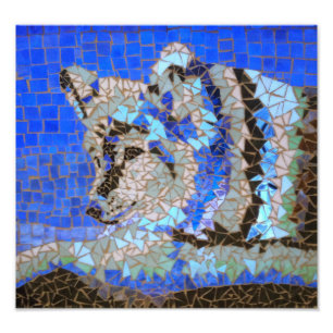Wolf Mosaic Foto Afdruk