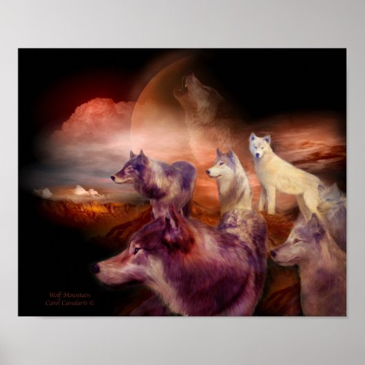 Wolf Mountain Art Poster/Print Poster (Voorkant)