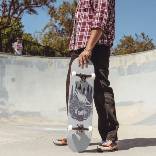 Wolf Mountain Forest Sunset Tent Camping Skateboard (Buiten 2)