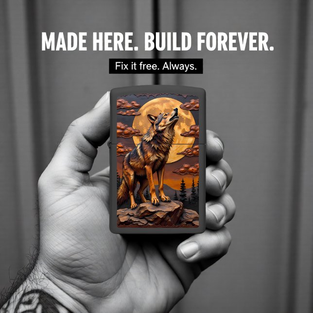 Wolf Mountain Sunset Howling Moon (Creator heeft geüpload)