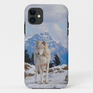 Wolf & Mountain Wildlife Art iPhone 5 Hoesje