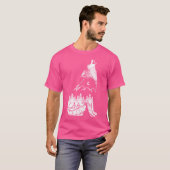 Wolf Mountains Camping Gift T-shirt (Voorkant volledig)