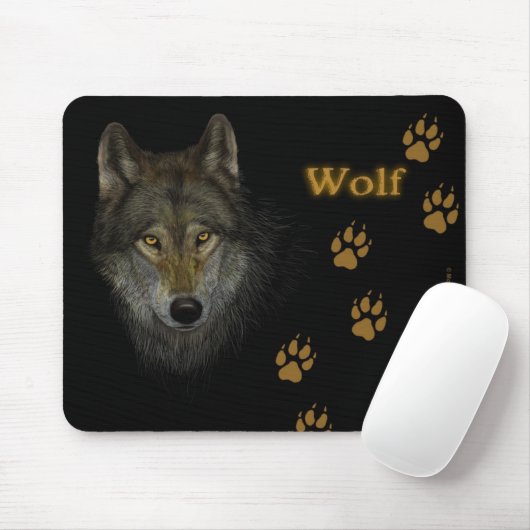 Wolf mousepad muismat (Met muis)