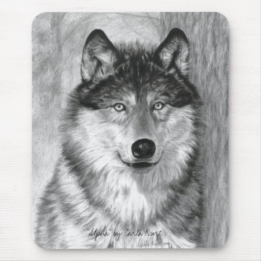 Wolf Mousepad Muismat (Voorkant)