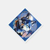 Wolf Native Animal Spirit Servet (Hoek)