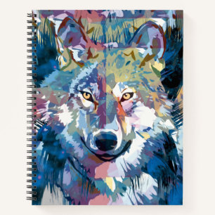 Wolf Notitieboek - Blue Wolf Writing Pad