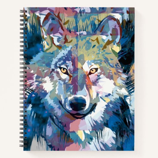 Wolf Notitieboek - Blue Wolf Writing Pad (Voorkant)
