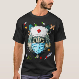 Wolf Nurse RN Funny ER Nursing School Afstuderen T-shirt
