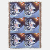 Wolf olie verf de essentie van schoonheid, deken (Voorkant Verticaal)