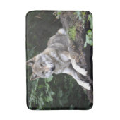 Wolf op een Ledge badkamer Badmat (Voorkant Verticaal)