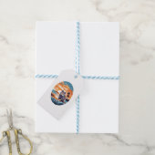 Wolf op het strand cadeaulabel (Met Touw)