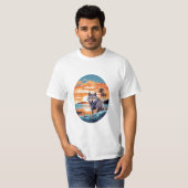 Wolf op het strand t-shirt (Voorkant volledig)