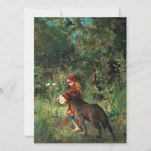 Wolf op pad met rood