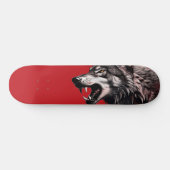 Wolf op rood skateboard (Horizontaal)