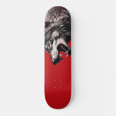 Wolf op rood skateboard (Voorkant)